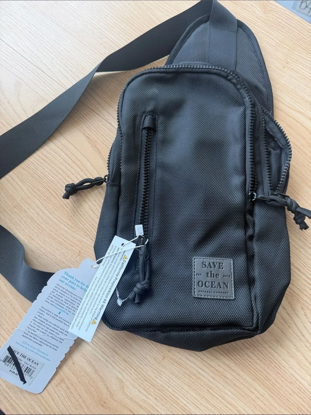 NWT SAVE THE OCEAN SUSTAINABLE SLING BAG $129